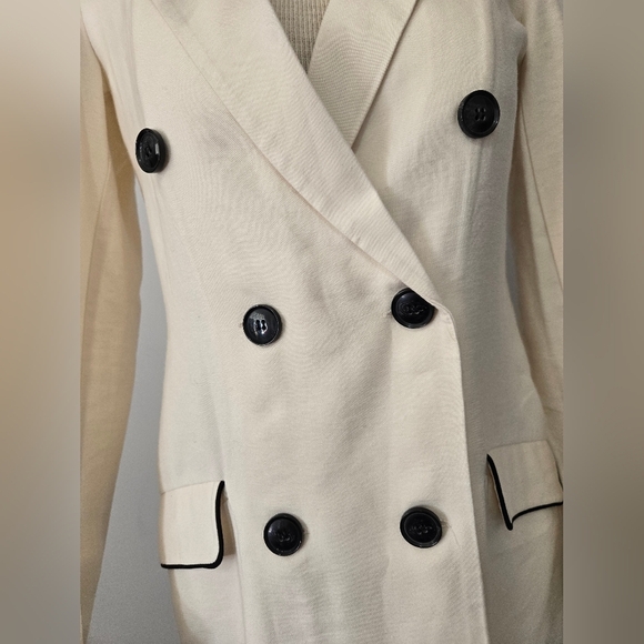 Zara-NWT- TRF Collection Cream Double-Breasted Coat/ Blazer/ Mini Dress. Size XS - Picture 4 of 16